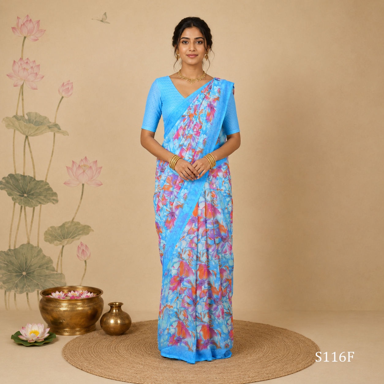 S116F.jpg2.jpg Fancy Saree - Image 1