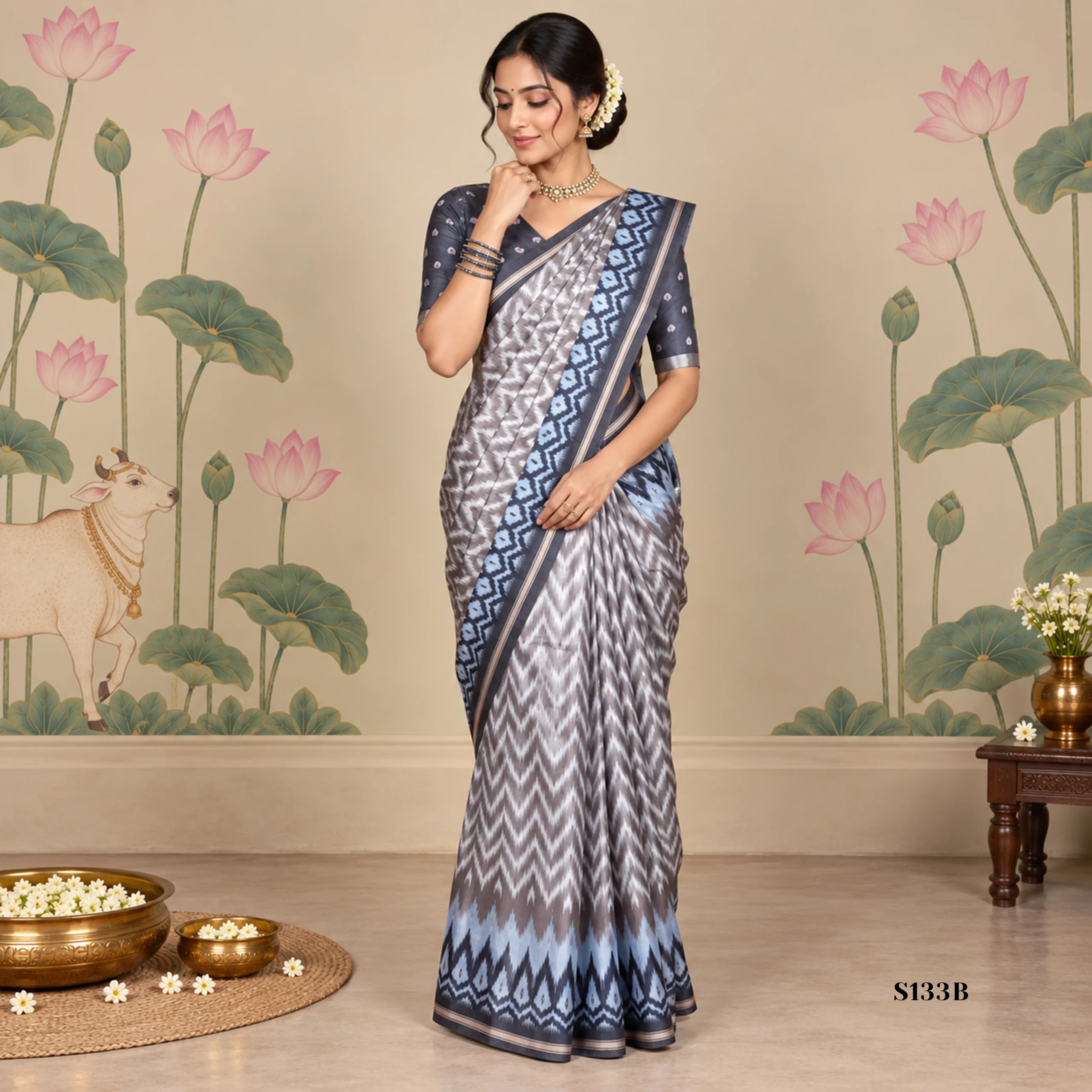 S133B Fancy Sarees - Image 1