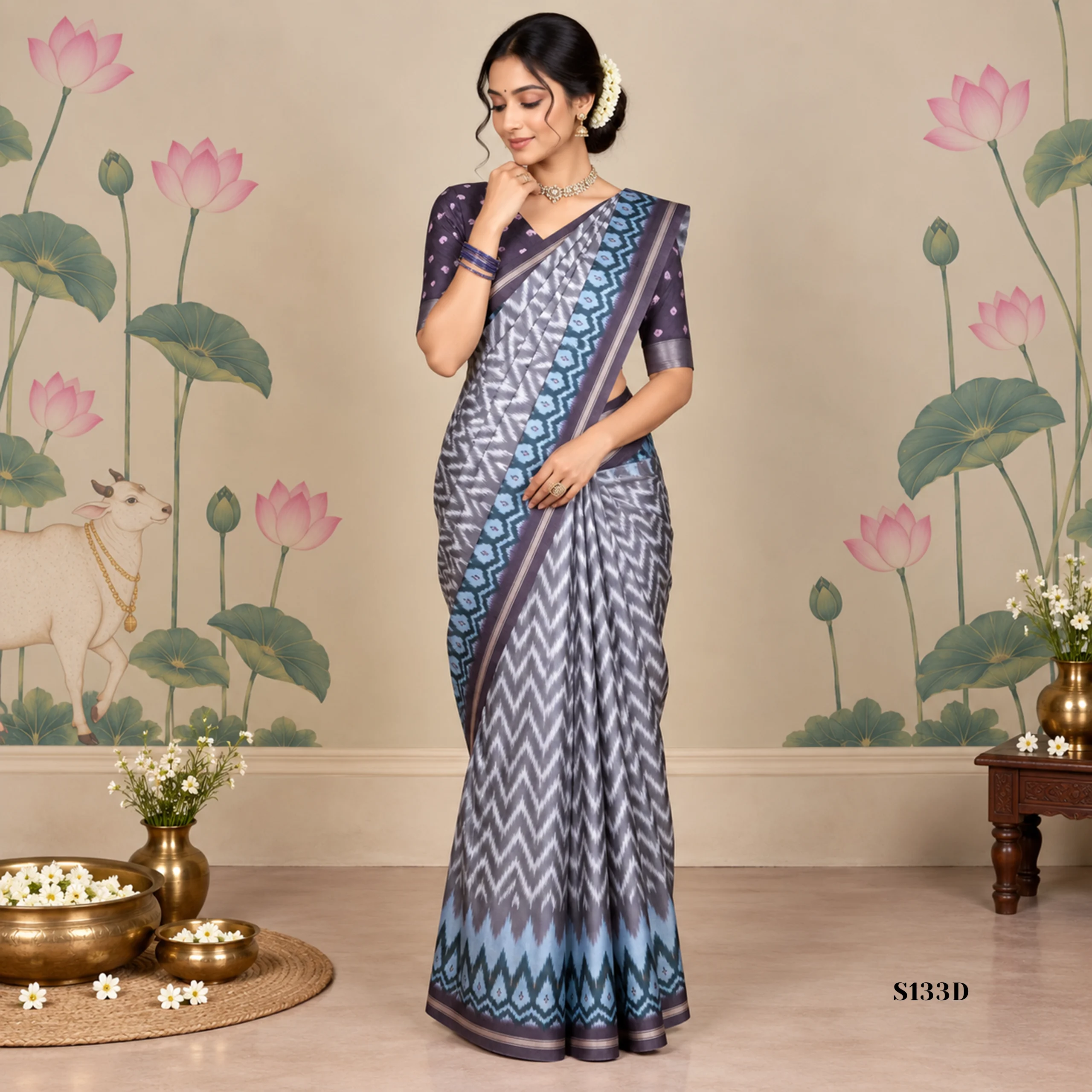 S133D Fancy Sarees - Image 1