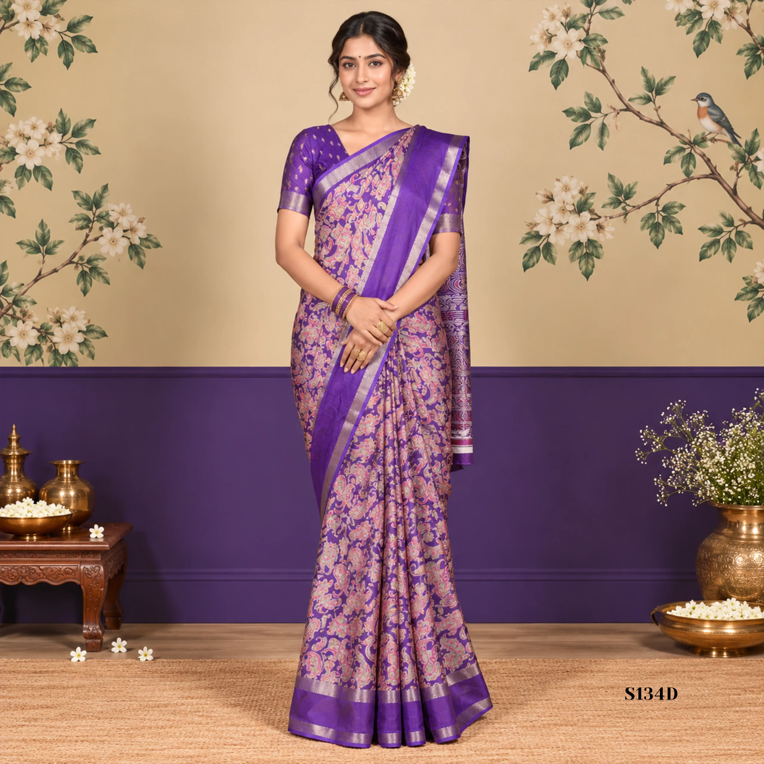S134D Fancy Sarees - Image 1