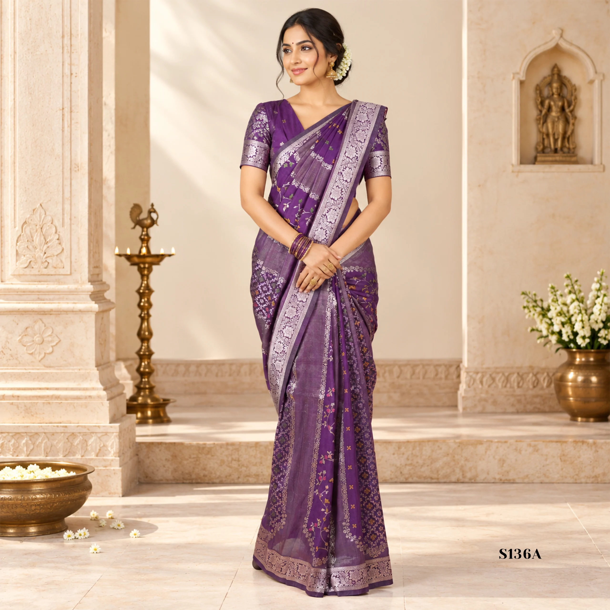 S136A Fancy Sarees - Image 1