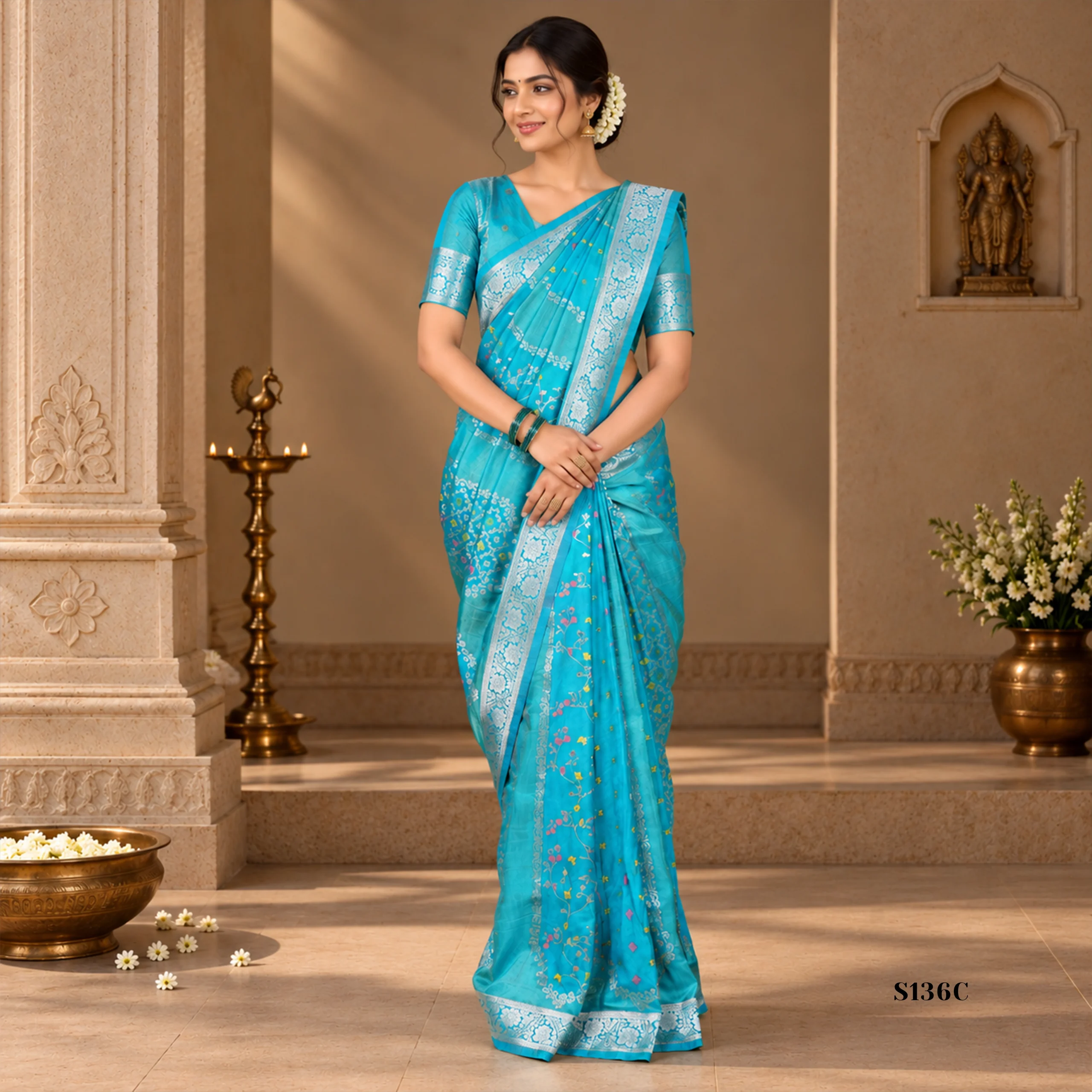 S136C Fancy Sarees - Image 1