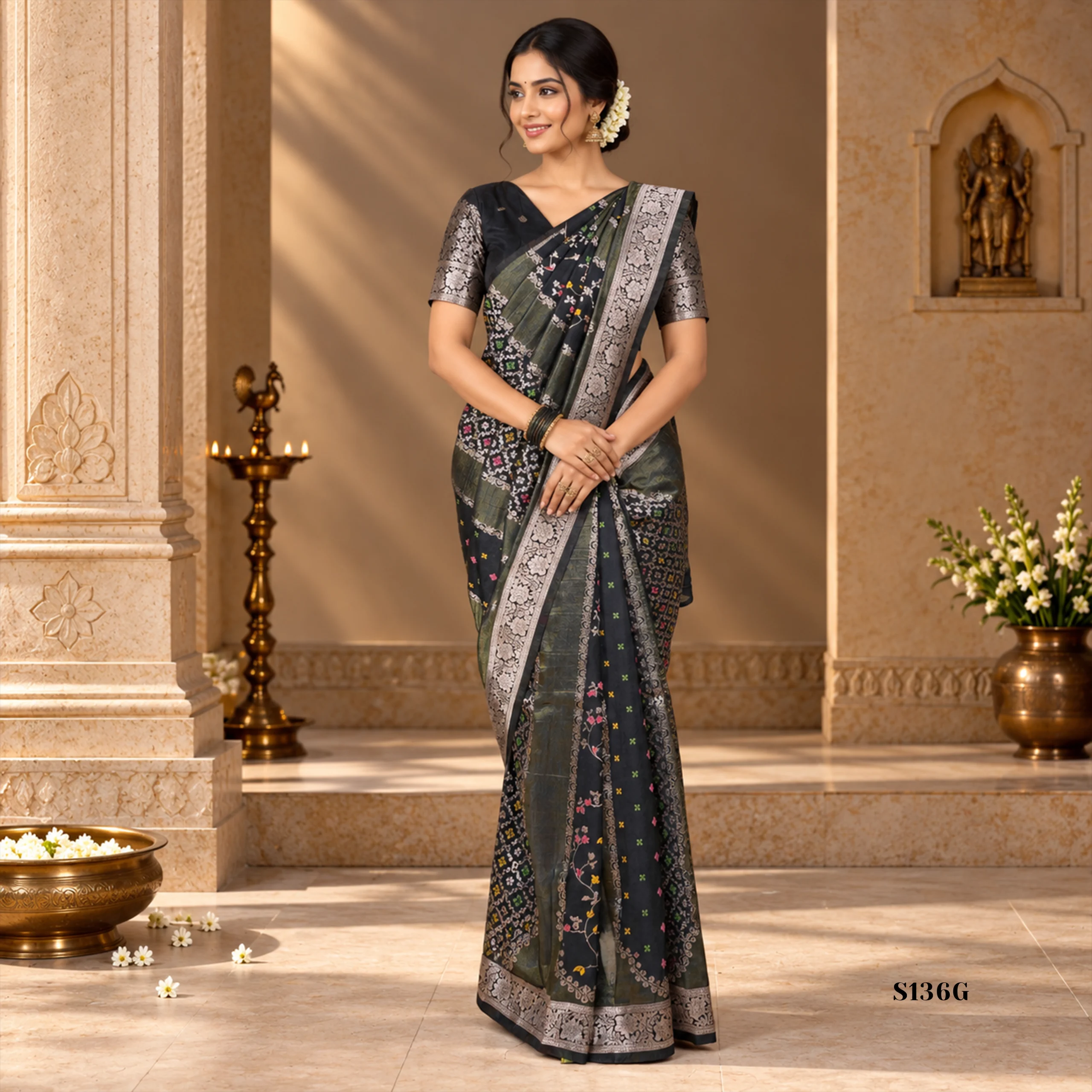 S136G Fancy Sarees - Image 1