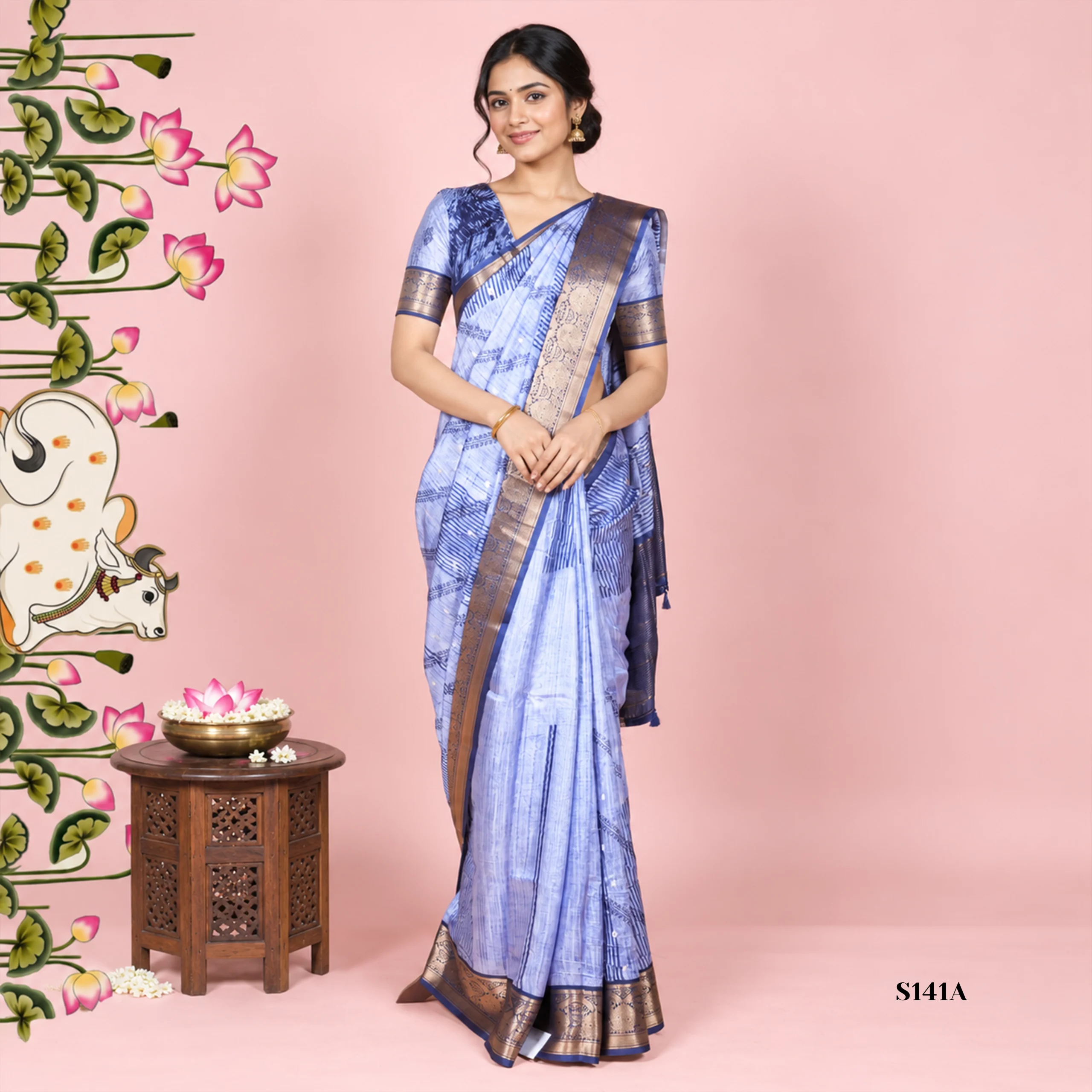 S141A Fancy Saree - Image 1
