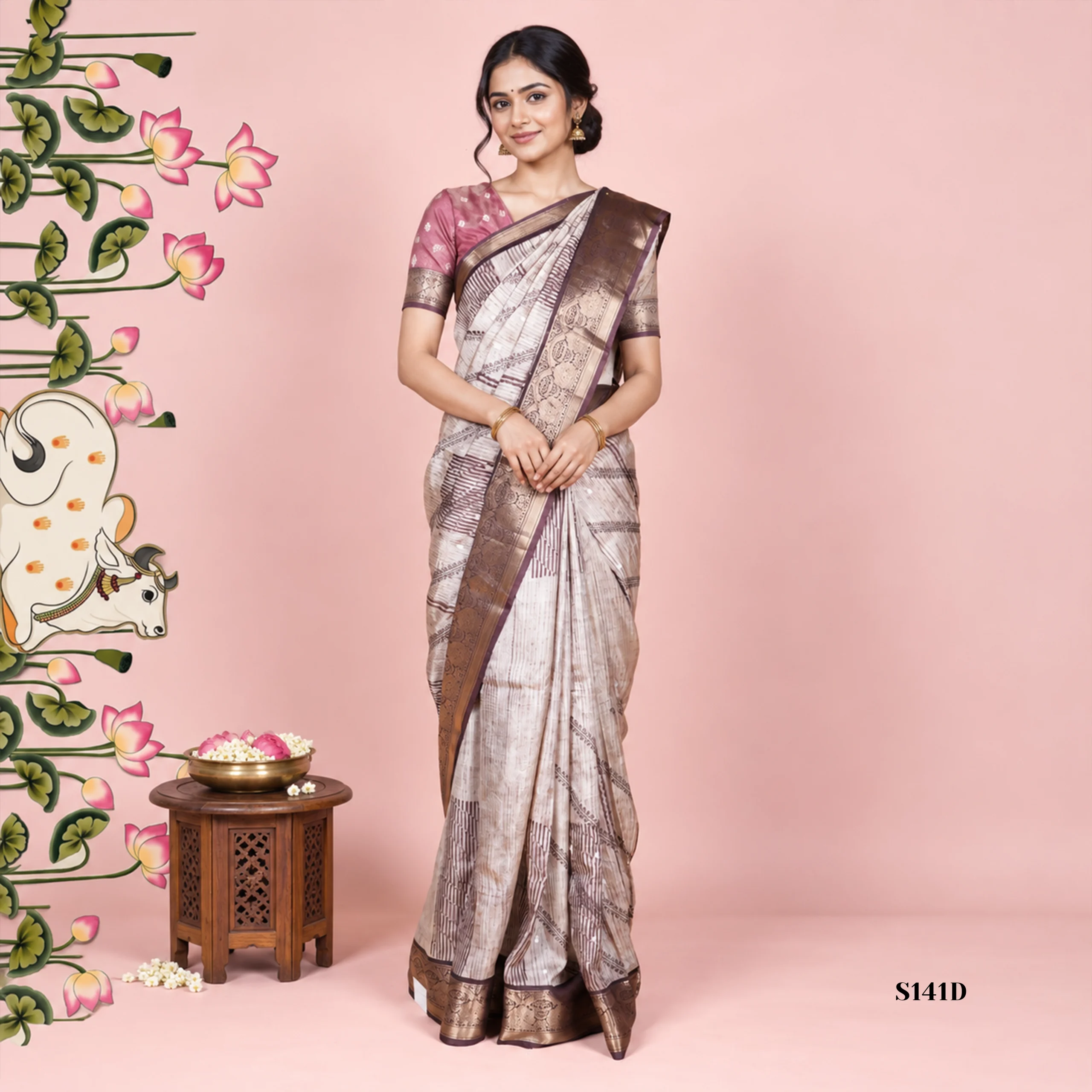 S141D Fancy Saree - Image 1