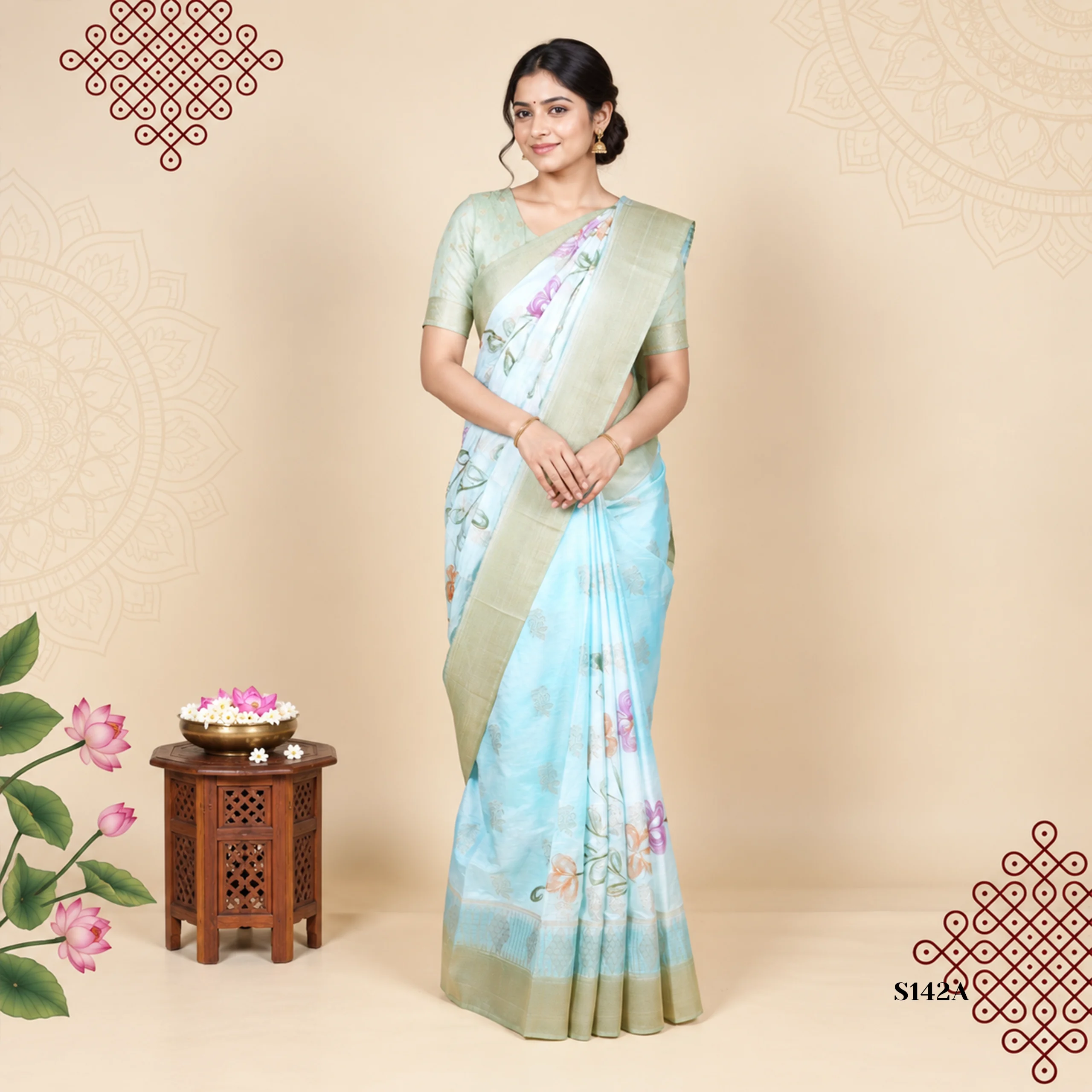 S142A Fancy Sarees - Image 1