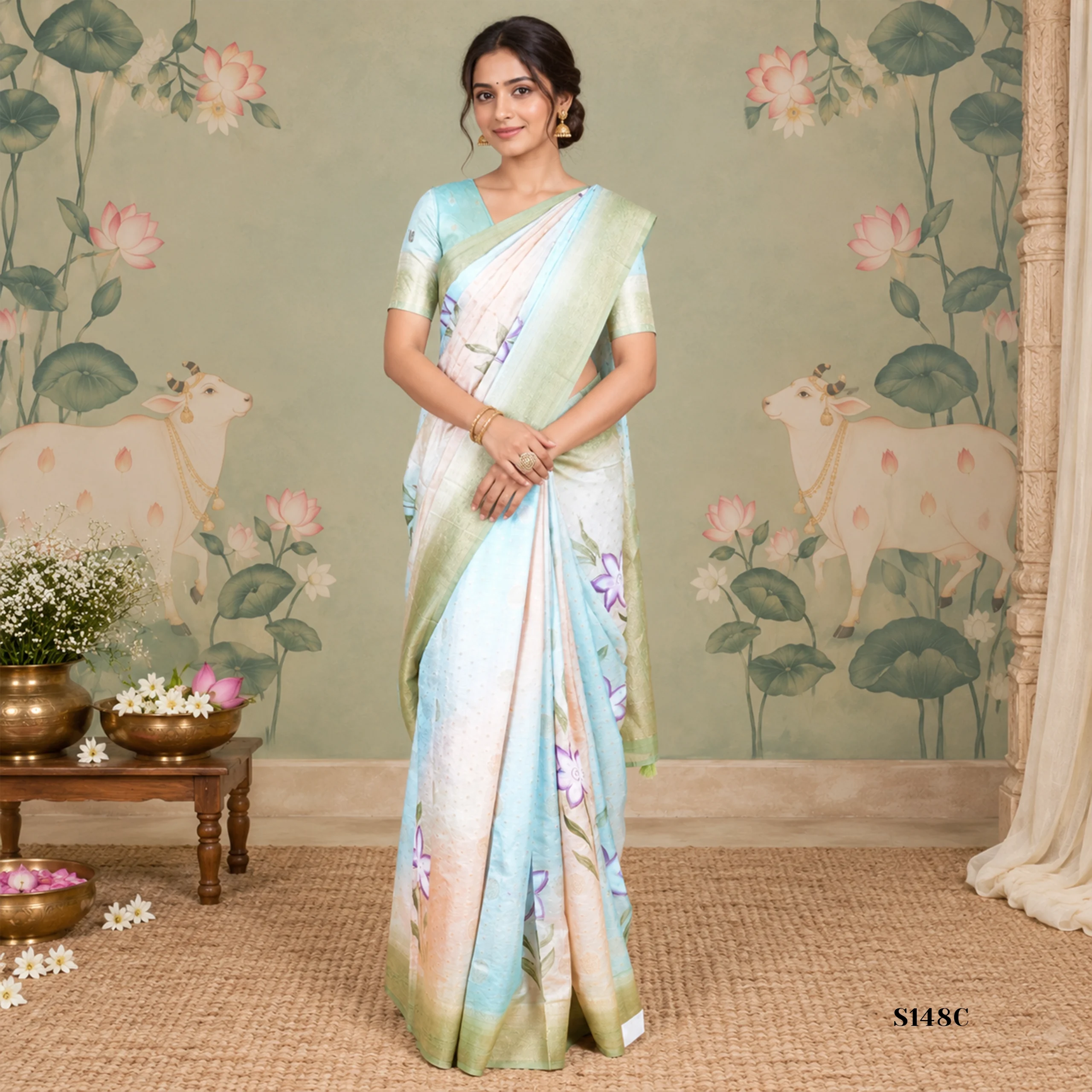 S148C Fancy Sarees - Image 1