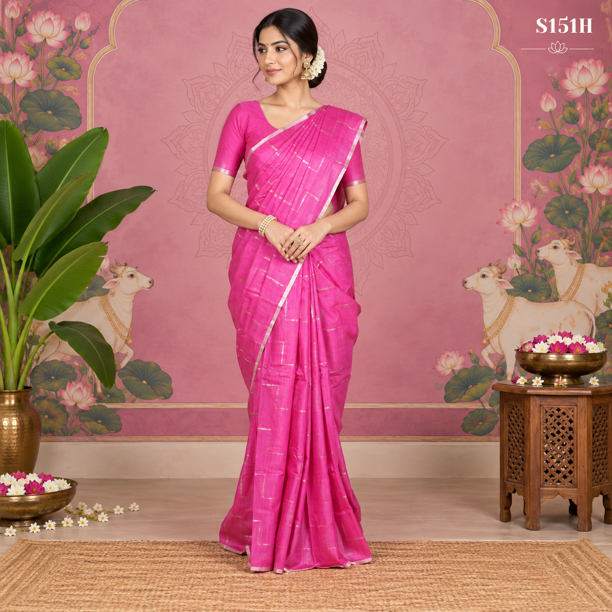 S151H (2) Semi Khadi Sarees - Image 1