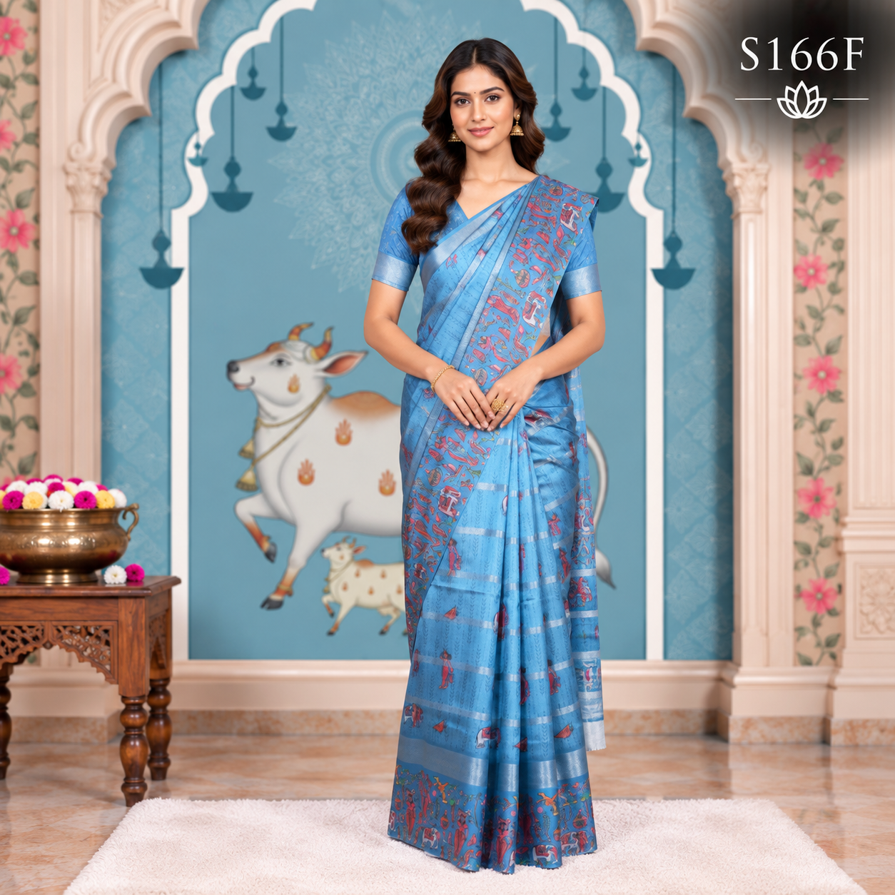 S166F (3) Fancy Sarees - Image 1