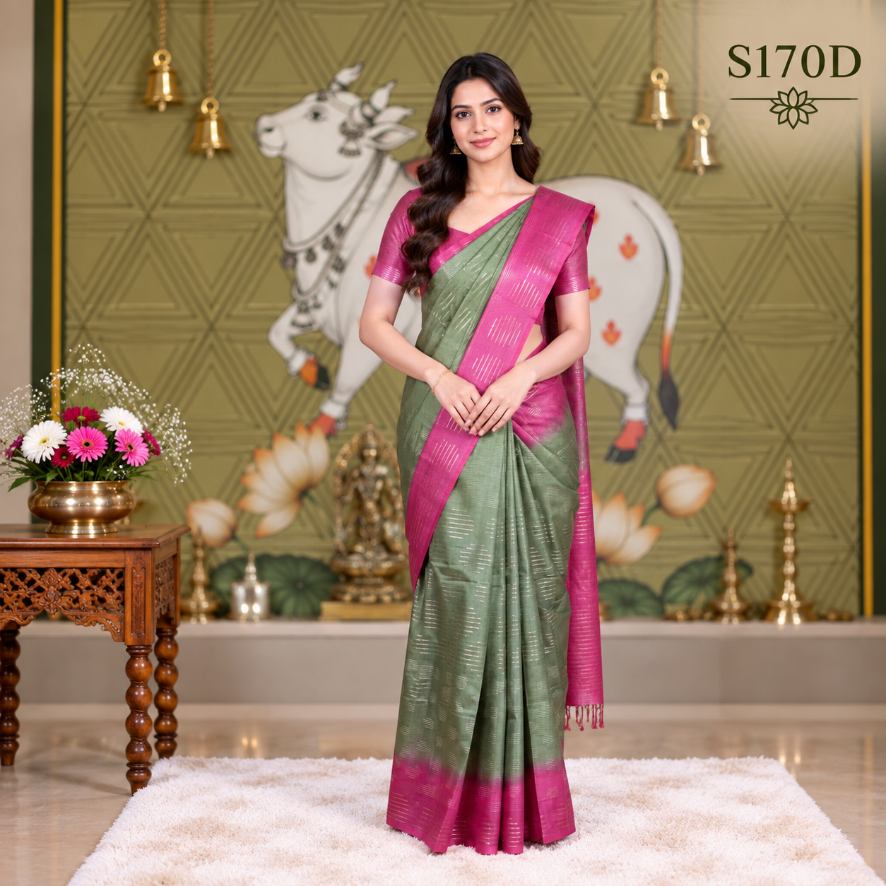 S170D (3) Semi Khadi Sarees - Image 1