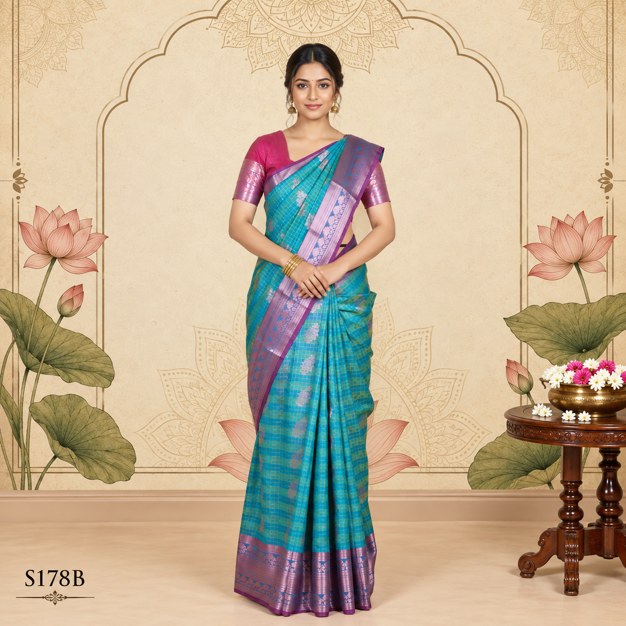 S178B (2) Rangoli Silk Sarees - Image 1