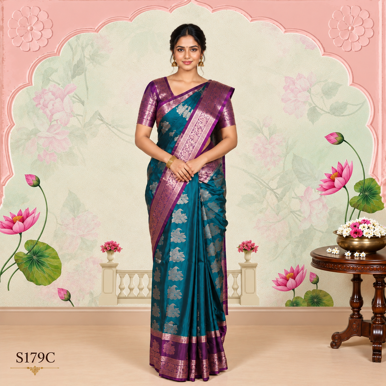 S179C (3) Rangoli Silk Sarees - Image 1
