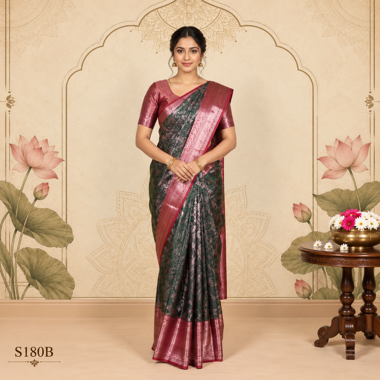S180B (2) Rangoli Silk Sarees - Image 1
