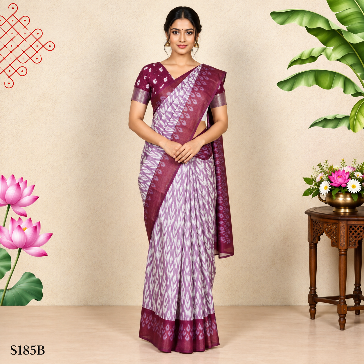 S185B (2) Fancy Sarees - Image 1