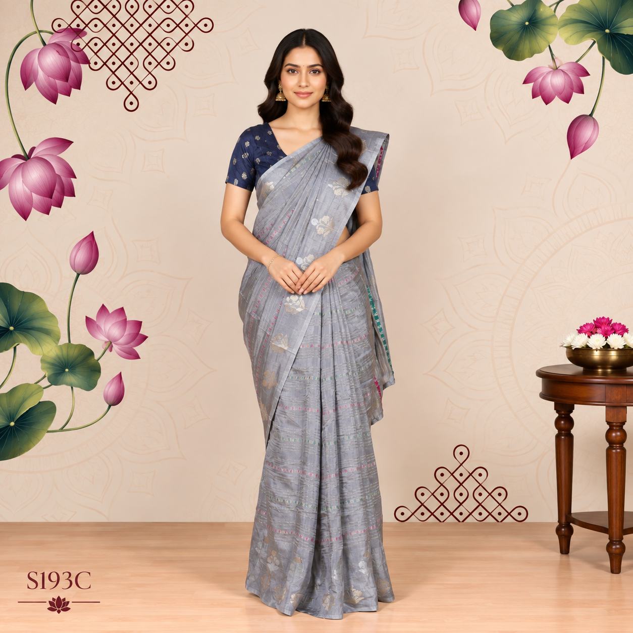S193C(1) Mona Silk Sarees - Image 1