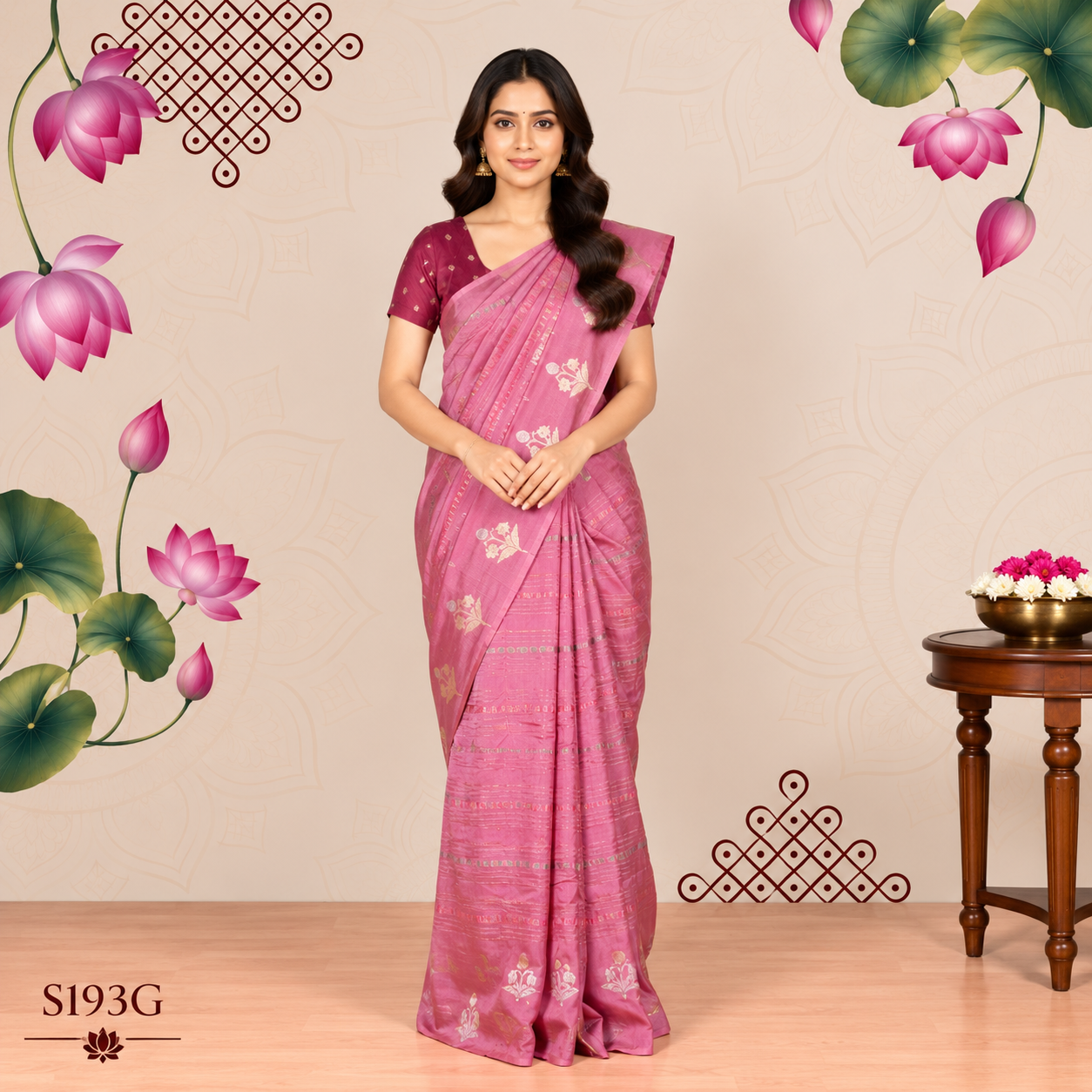 S193G(1) Mona Silk Sarees - Image 1