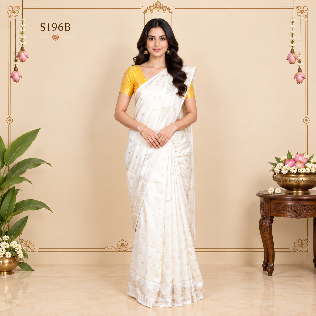 S196B(1) Mashru Silk Sarees - Image 1