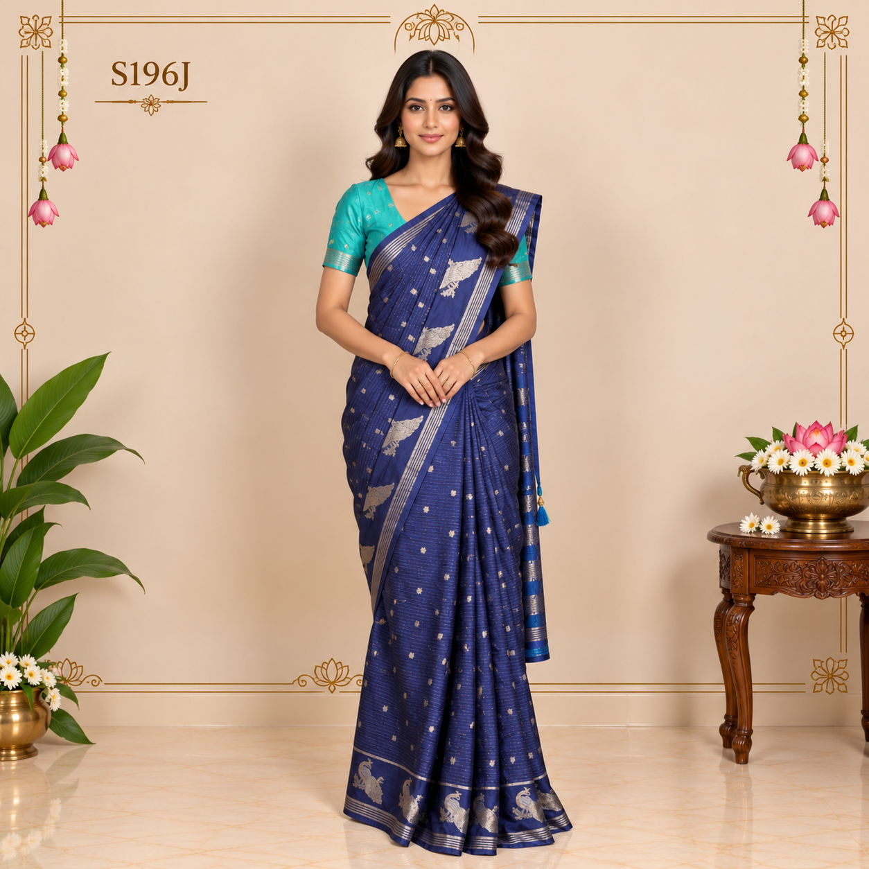 S196J(1) Mashru Silk Sarees - Image 1