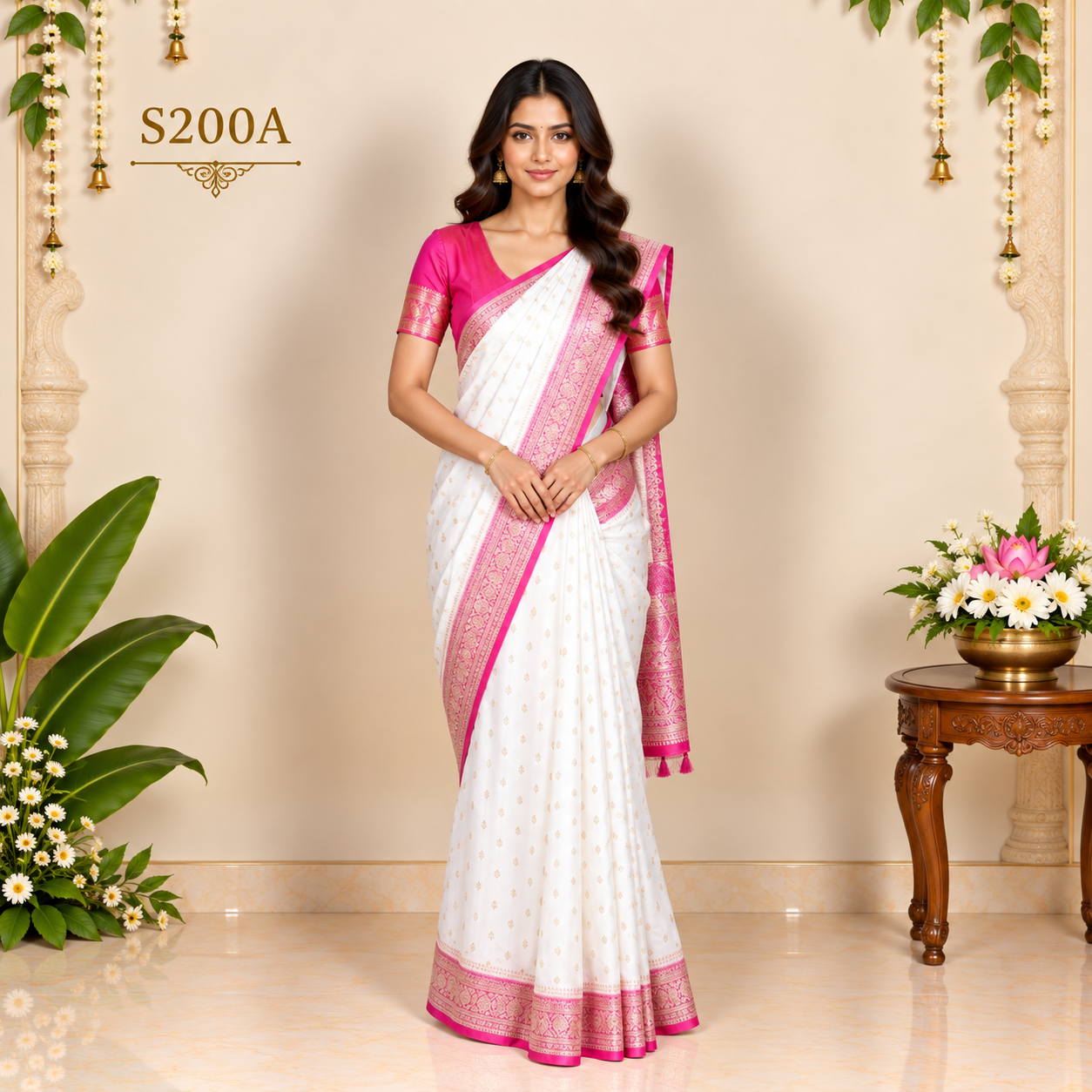 S200A(1) Mashru Silk Sarees - Image 1