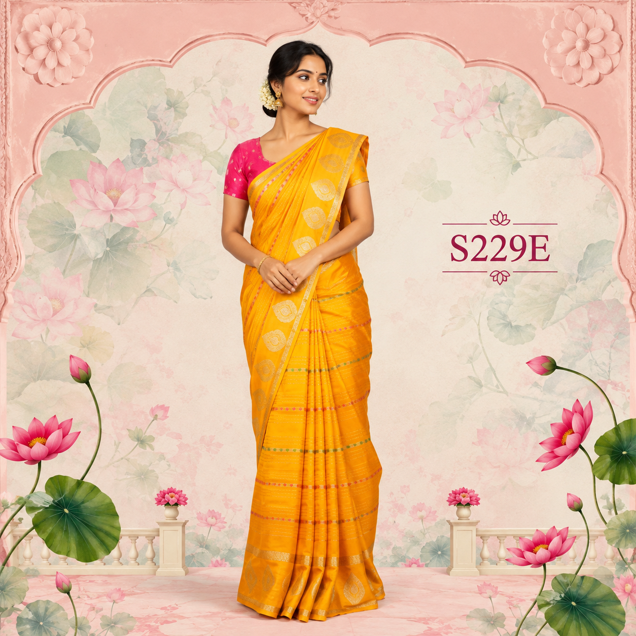 S229E(1) Mashru Silk Sarees - Image 1