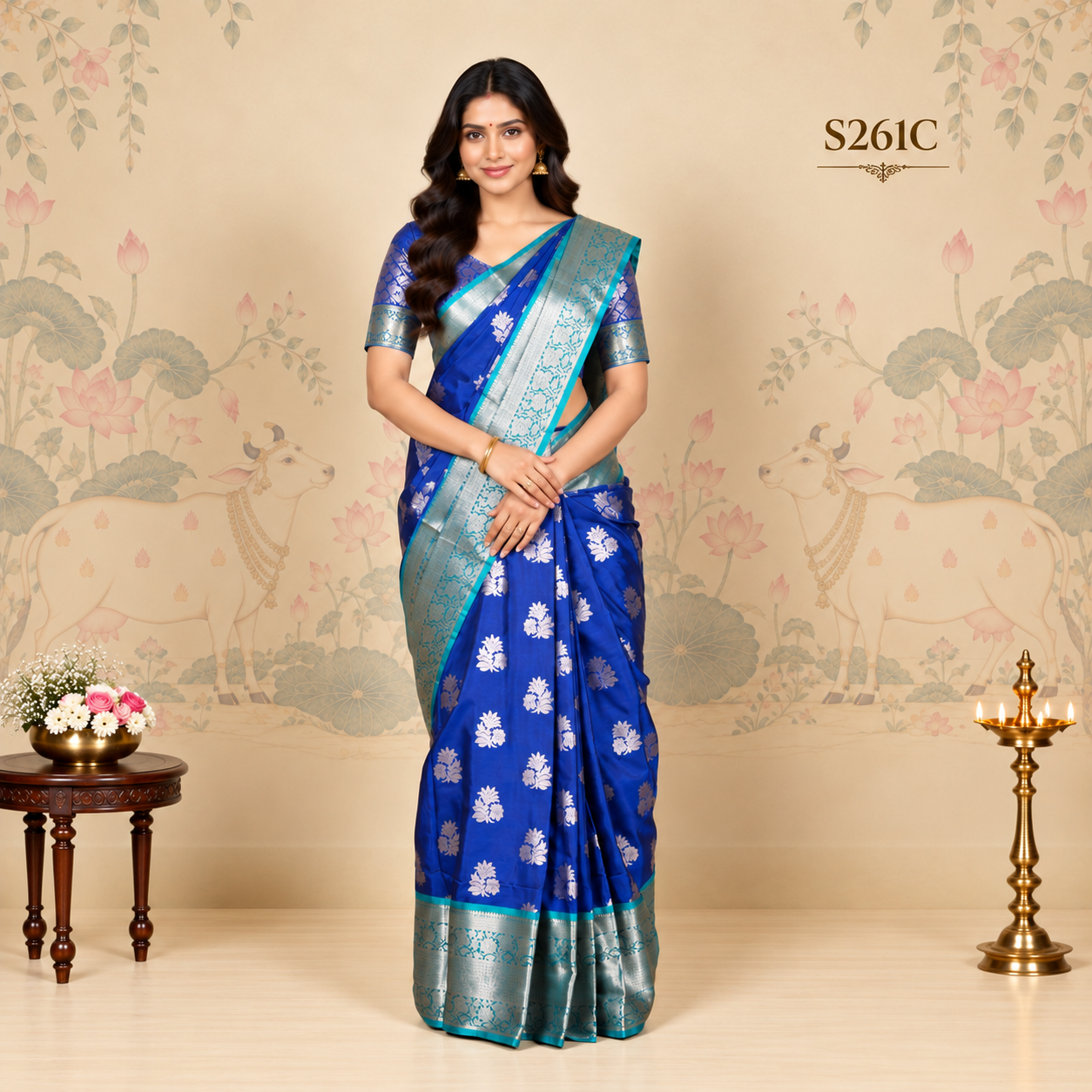 Royal Blue Silk Saree Showcase Fancy Sarees - Image 1