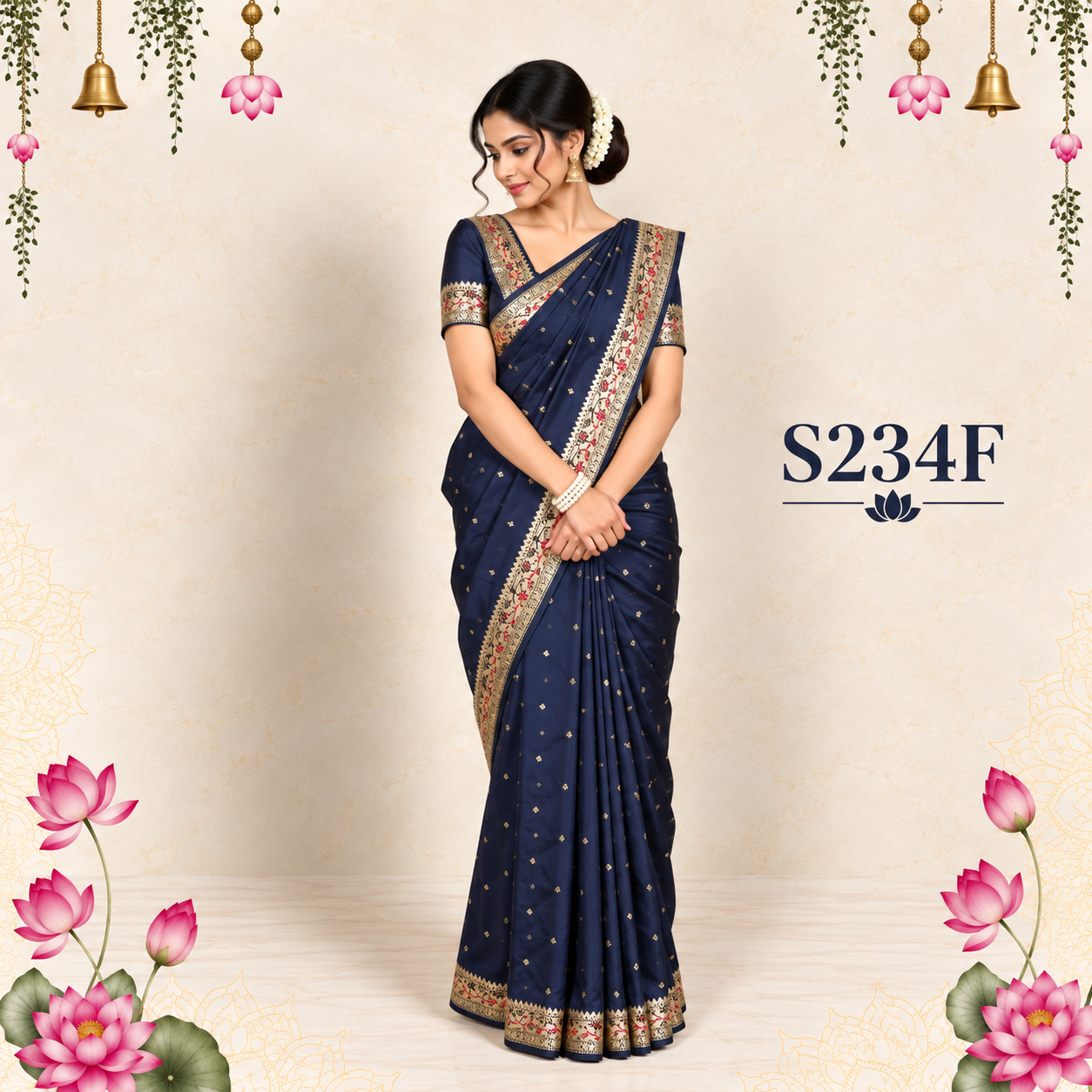 S234F(1) Fancy Kathan Sarees - Image 1