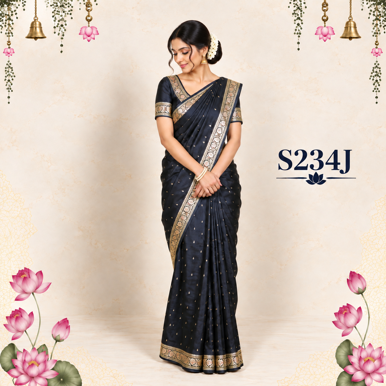 S234J(1) Fancy Kathan Sarees - Image 1