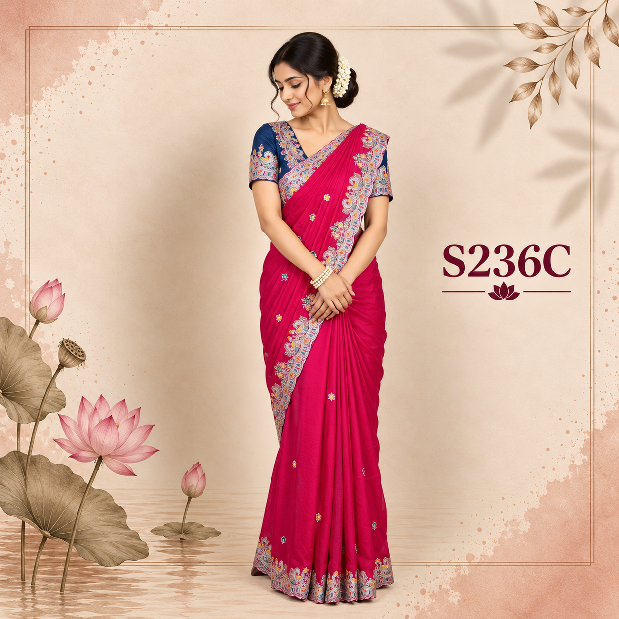 S236C(1) Fancy Work Sarees - Image 1