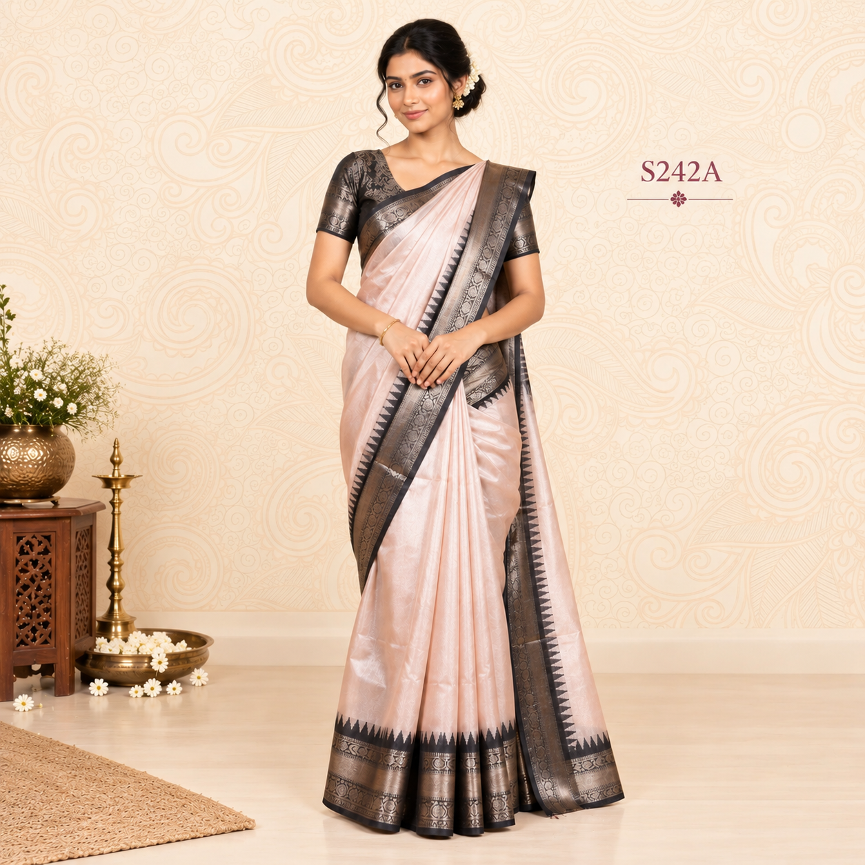 S242A(1) Fancy Tussar Sarees - Image 1