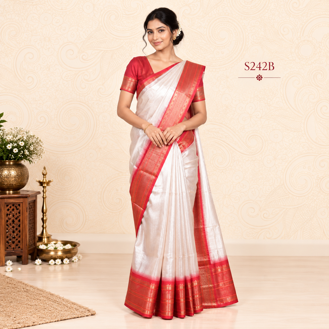 S242B(1) Fancy Tussar Sarees - Image 1