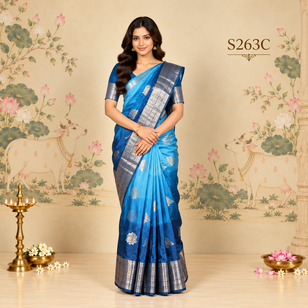 S263C(1) Banarasi Silk Saree - Image 1