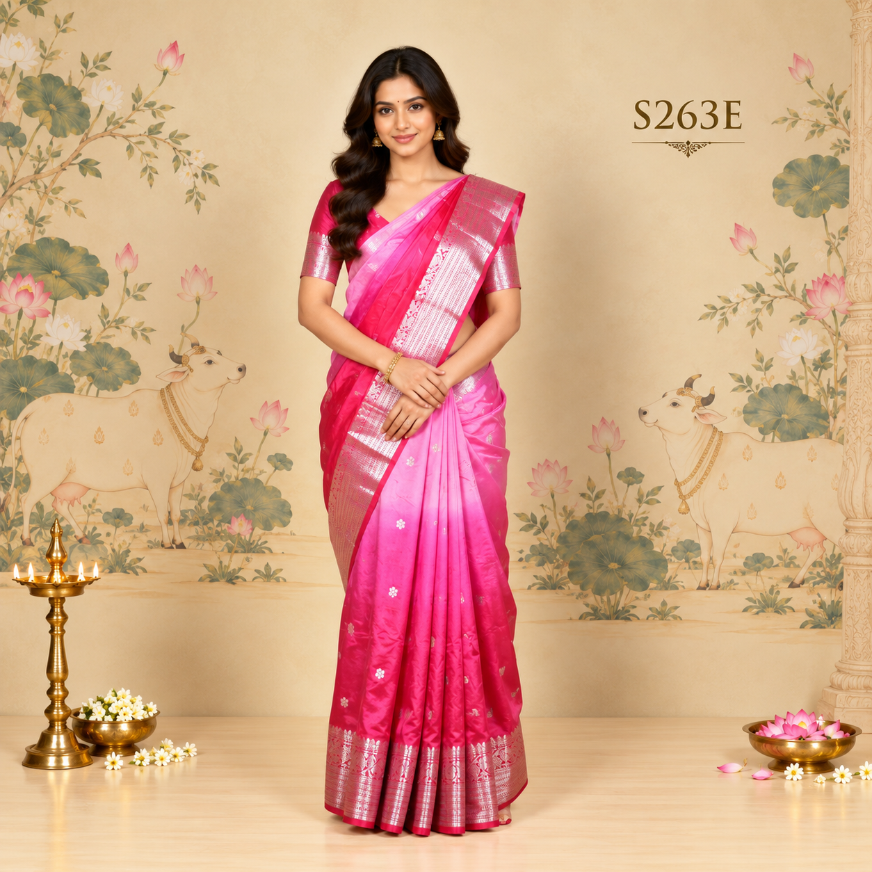 S263E(1) Banarasi Silk Saree - Image 1