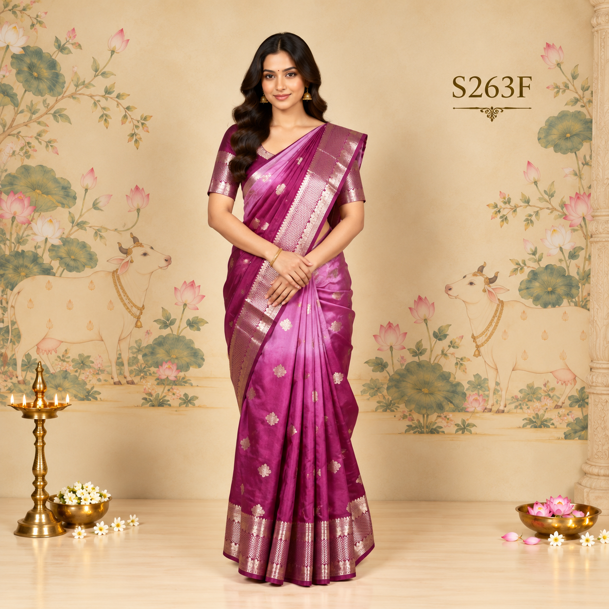 S263F(1) Banarasi Silk Saree - Image 1