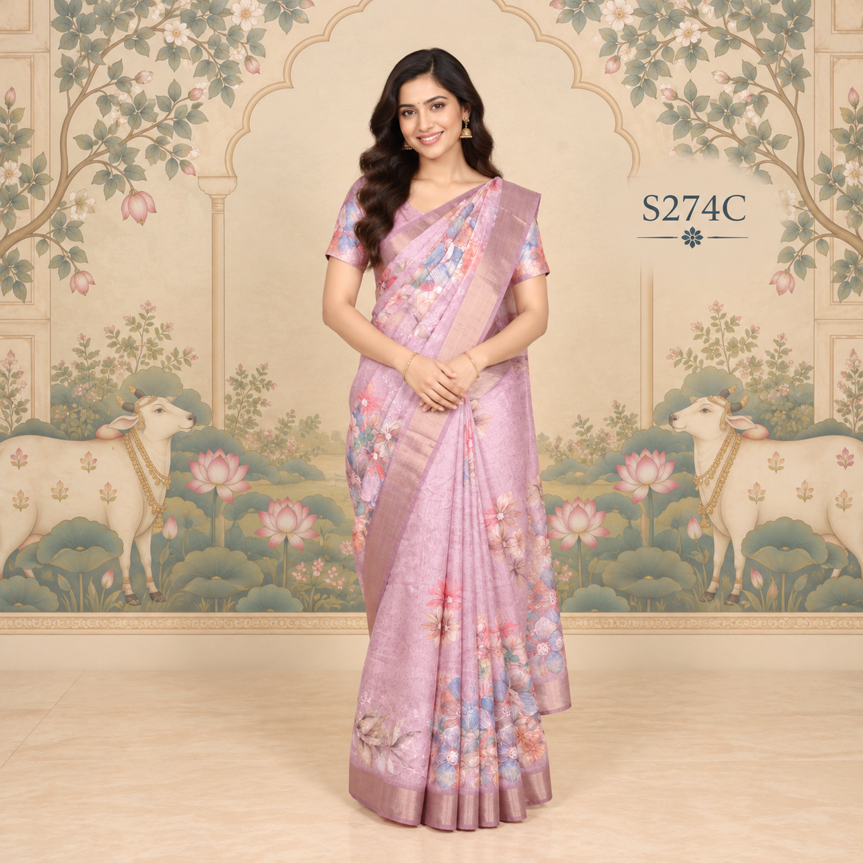 S274C(1) Fancy Sarees - Image 1