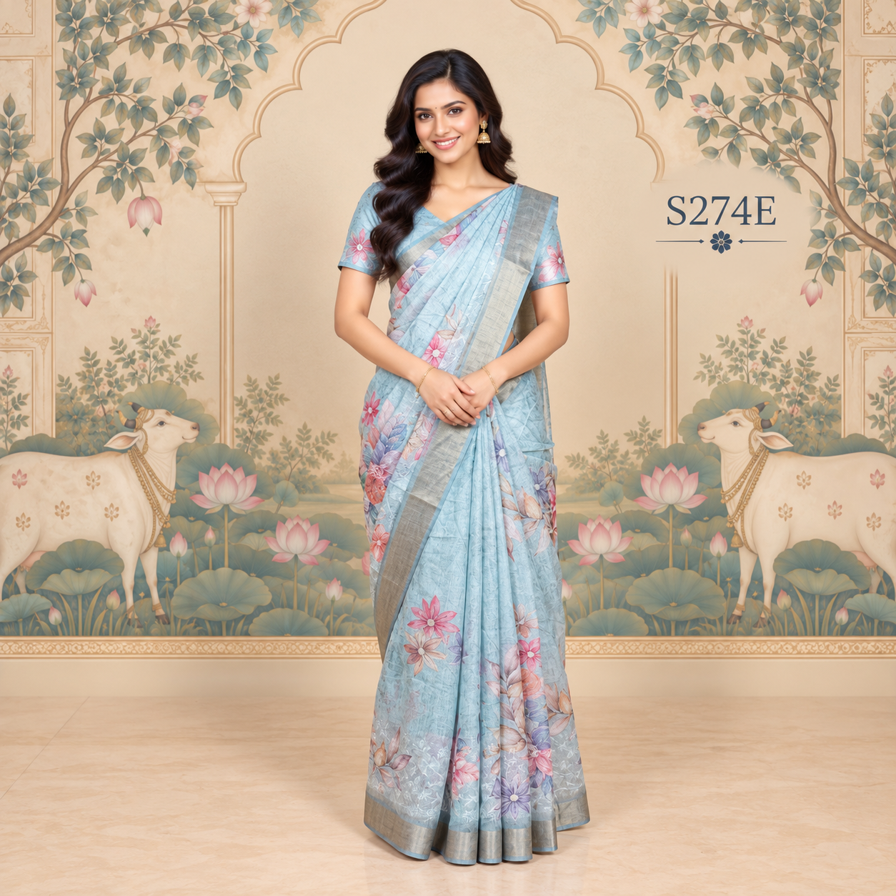 S274E(1) Fancy Sarees - Image 1